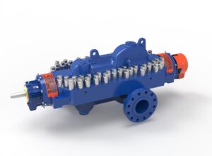 AHP & AHP-DS BB3 Type API 610 Centrifugal Pump - Angled Mechanical View 3