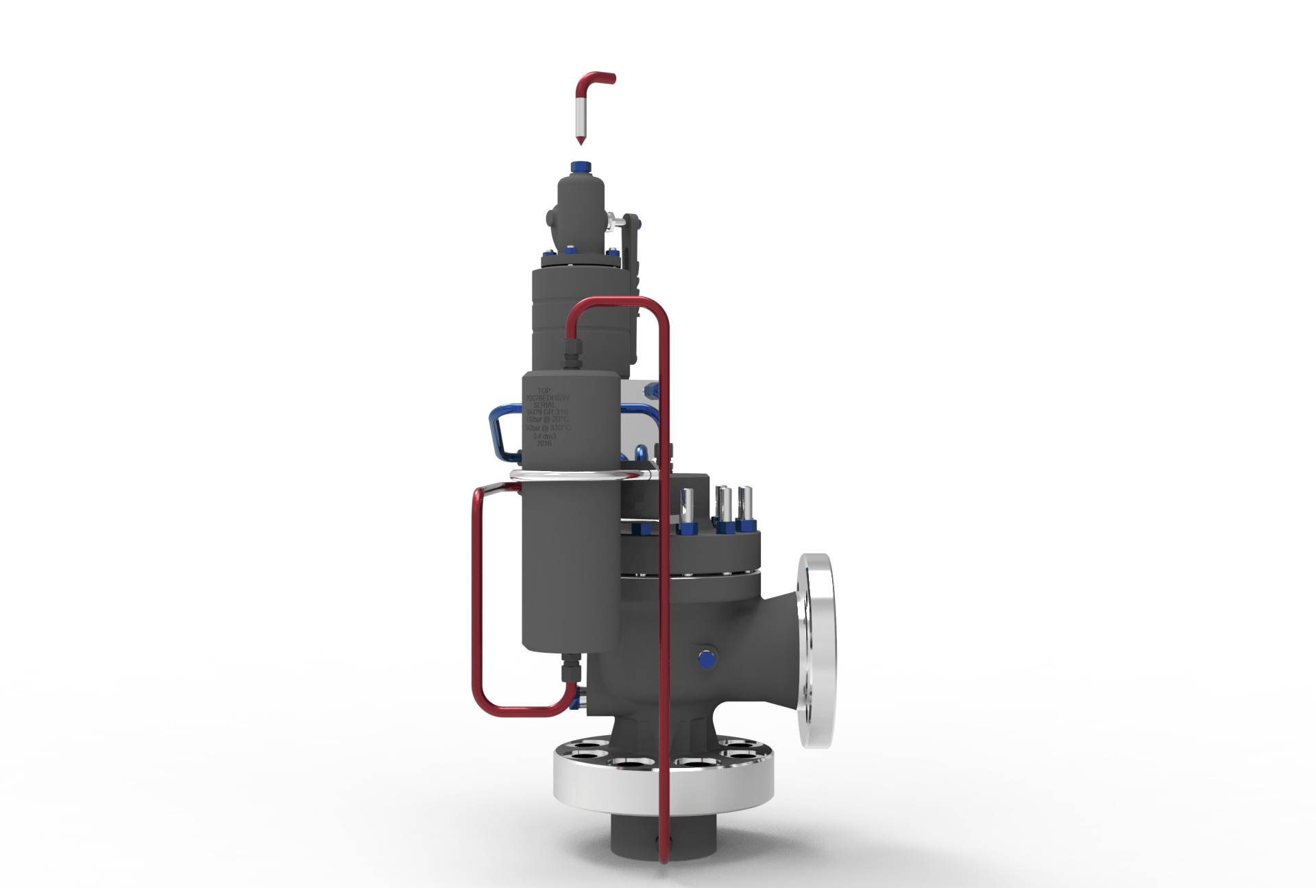 SARASIN-RSBD® STARECO (76E SERIES) PILOT OPERATED PRESSURE RELIEF VALVE right side view